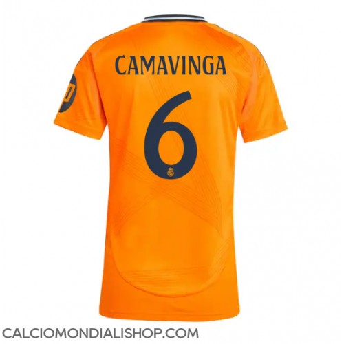 Maglie da calcio Real Madrid Eduardo Camavinga #6 Seconda Maglia Femminile 2024-25 Manica Corta